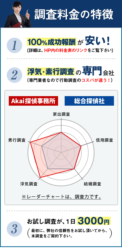 調査料金の特徴
